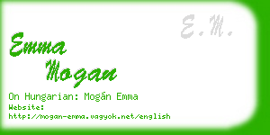 emma mogan business card