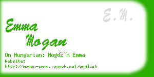 emma mogan business card